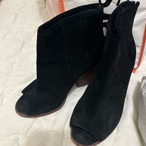 Giani Bernini Black Peep-Toe Ankle Booties